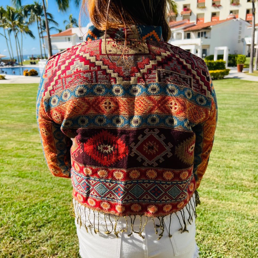 Cropped Aztec Jacket - Picture 2 of 3